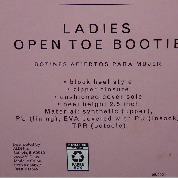 SERRA Women's Size 10 Black Open Toe Bootie Test Worn With Imperfections Damage - Picture 16 of 16